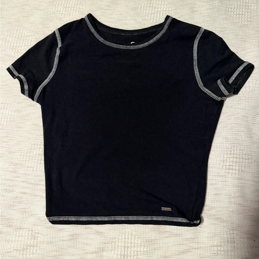 Hollister Black Tee with White Logo